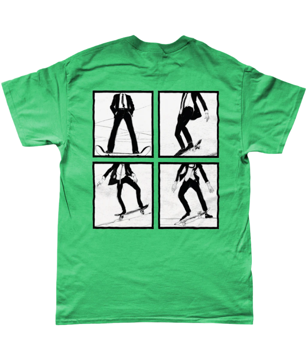 Elegant Skater Green T-Shirt